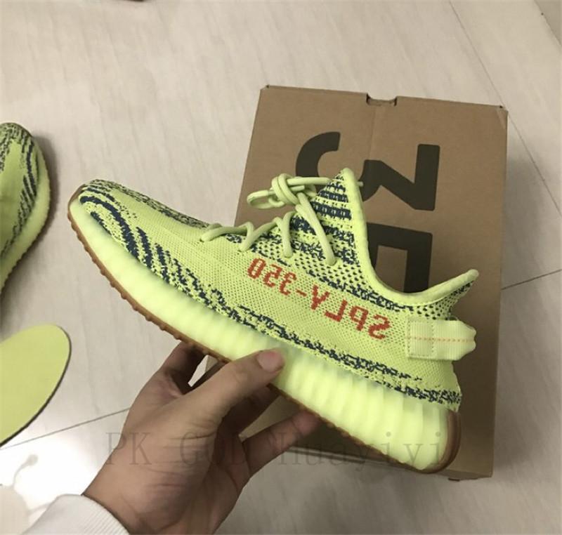 PK God Yeezy 350 V2 Semi Frozen Yellow/Raw Steel WITH REAL PREMEKNIT FROM HUAYIYI WHICH OFFER PRIMEKNIT TO ADIDAS DIRECTLY